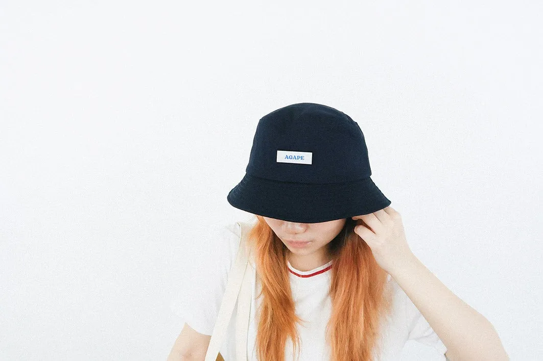 Black Bucket Hat with Velcro Patch {Bucket Hat}