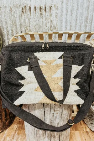 Black, Cream & Tan Aztec Duffel