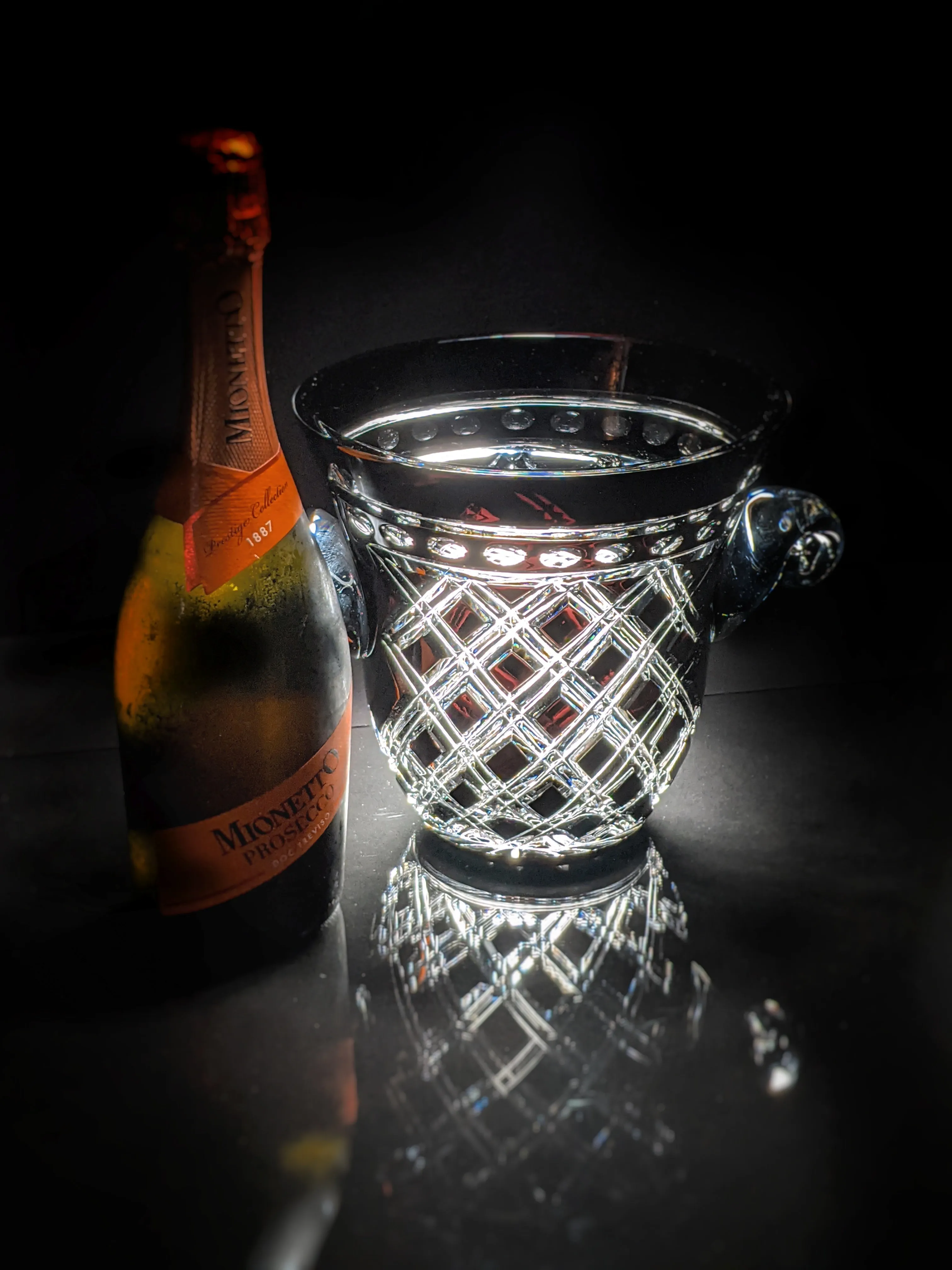 Black Crystal Champagne Ice bucket without  the original box