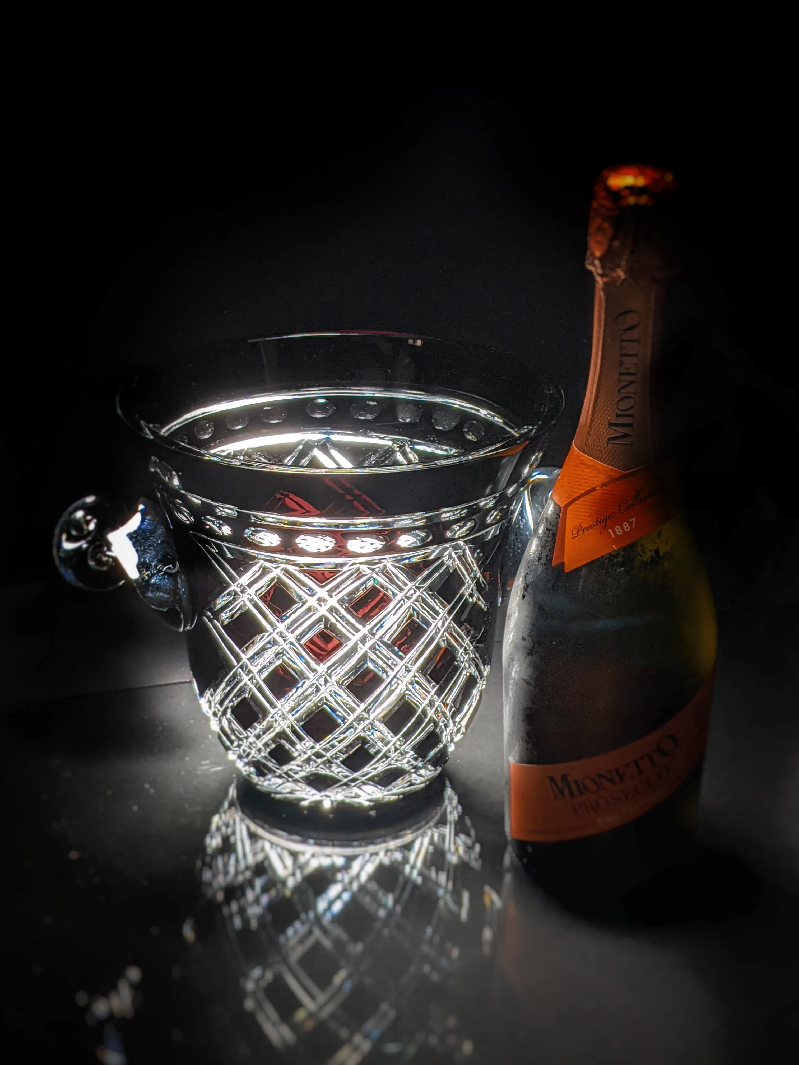 Black Crystal Champagne Ice bucket without  the original box