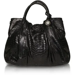 Black Genuine Python Hobo "Milyn"