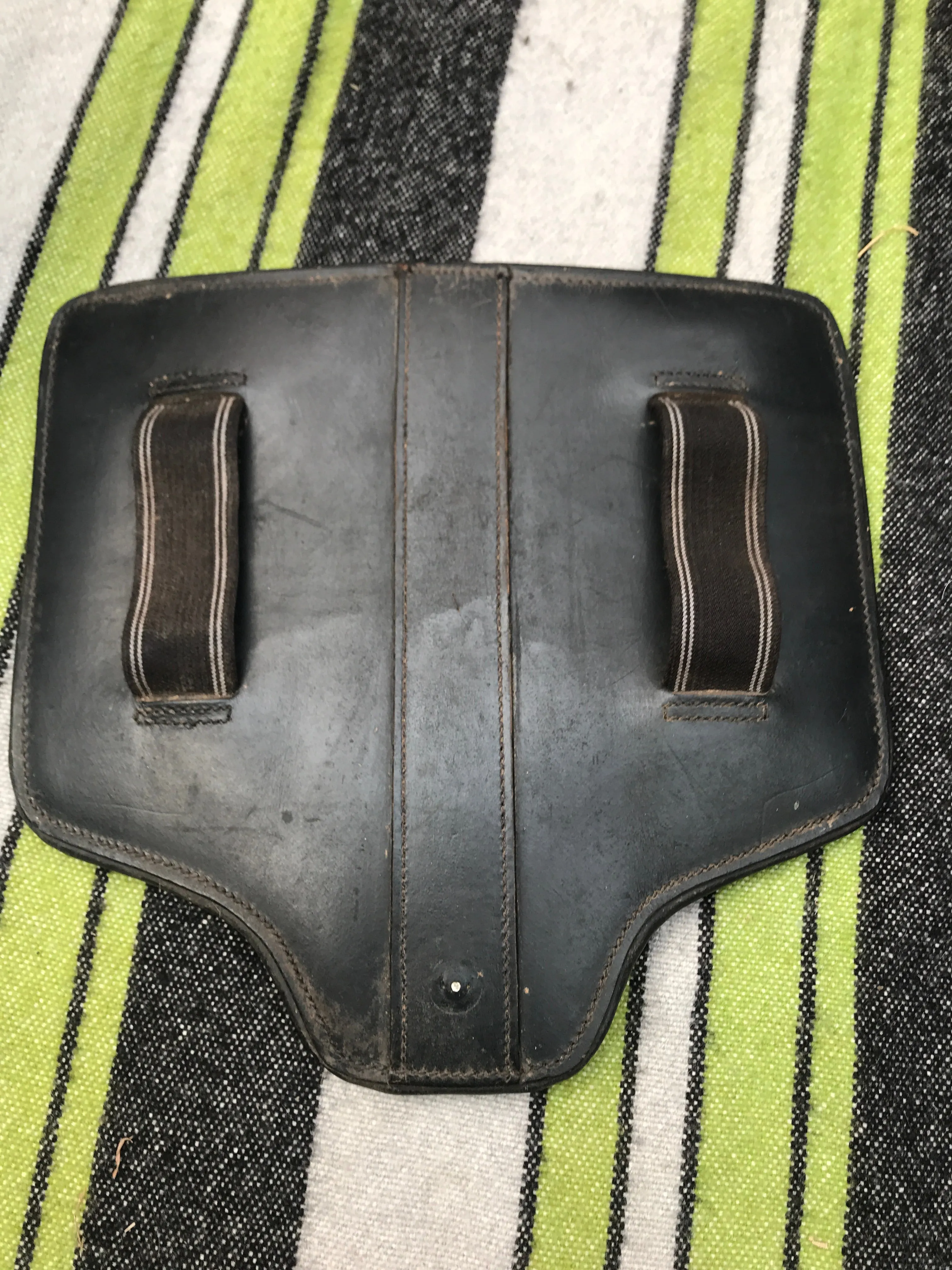 black leather stud guard