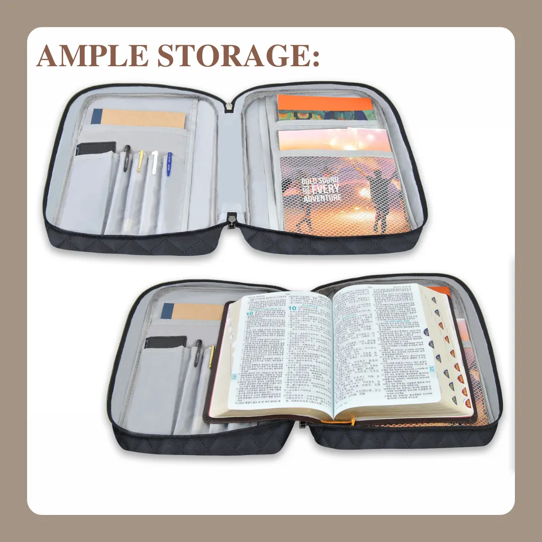 Black Quilted NGIL Bible Case Cover
