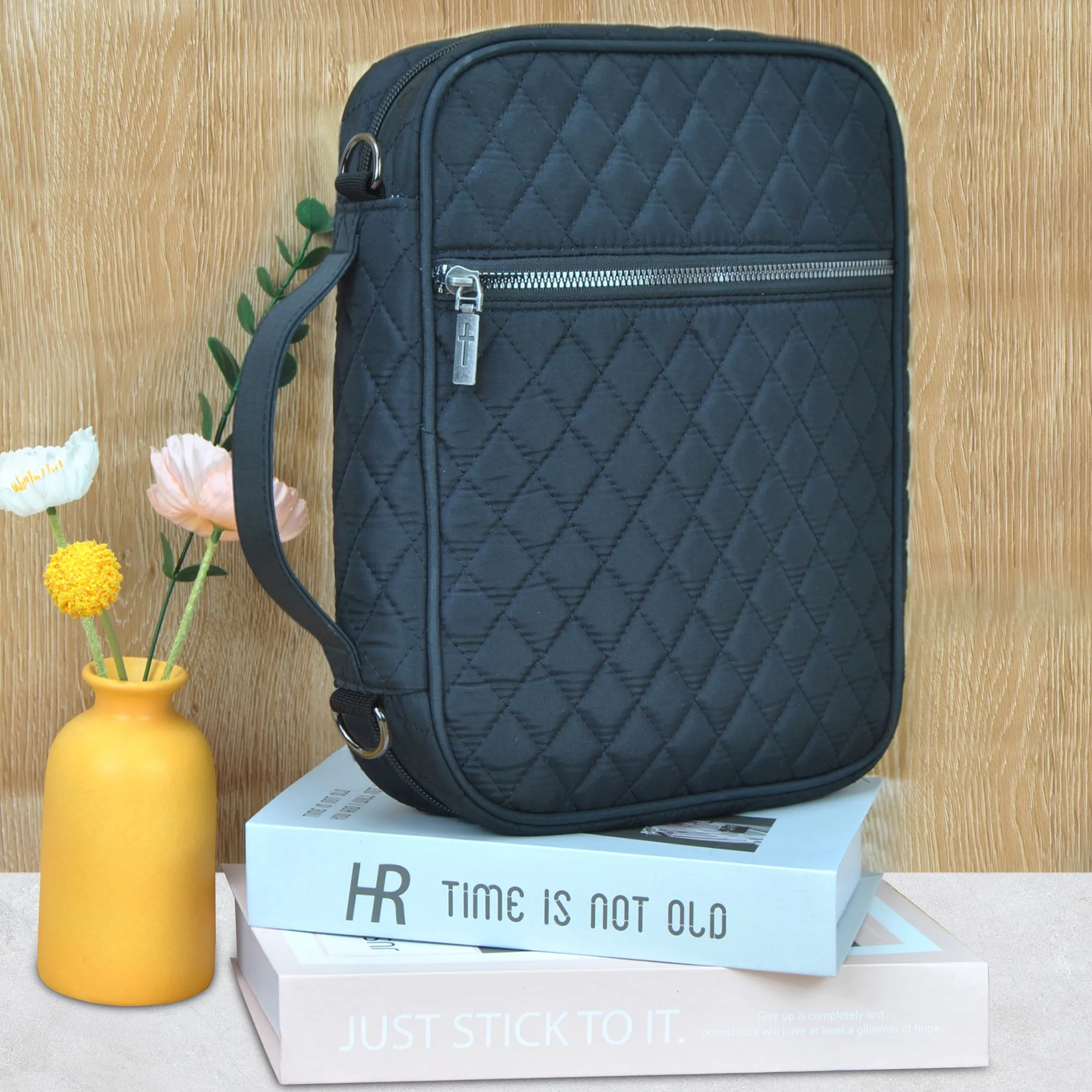 Black Quilted NGIL Bible Case Cover