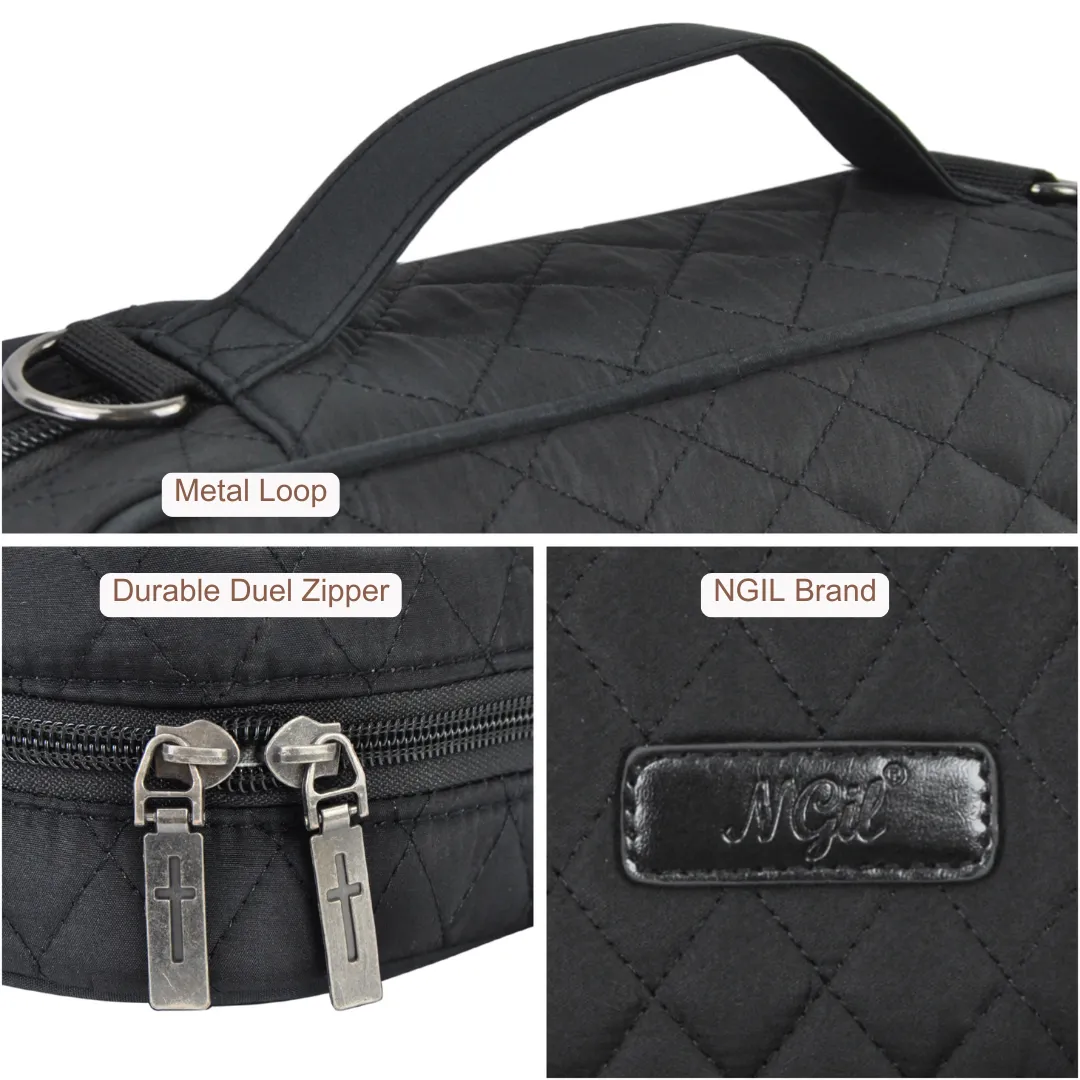 Black Quilted NGIL Bible Case Cover