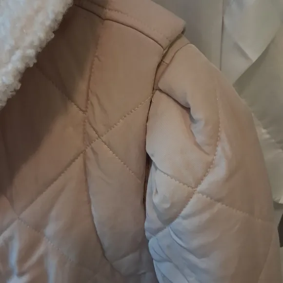 Blank NYC Quilted Jacket, Medium, Beige