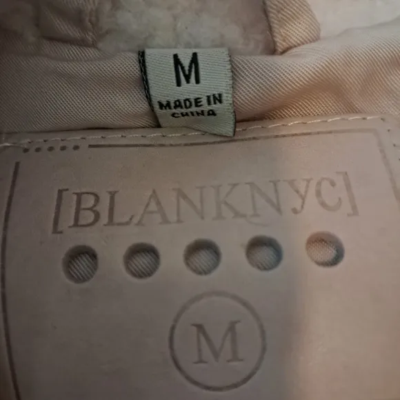 Blank NYC Quilted Jacket, Medium, Beige