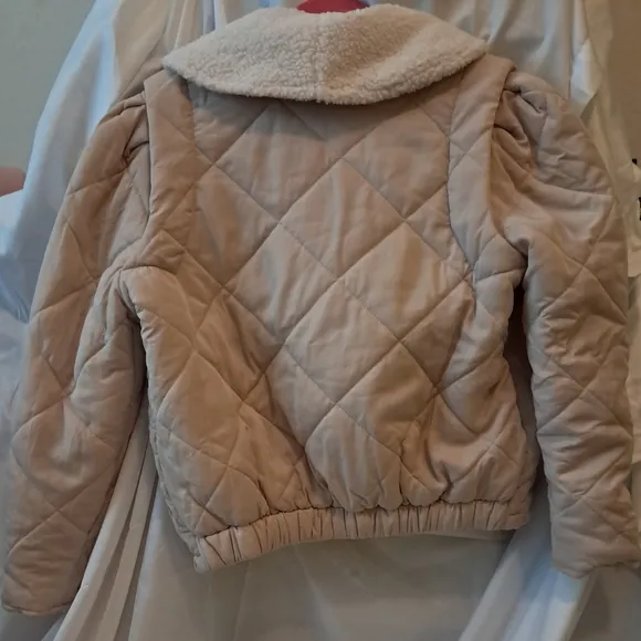Blank NYC Quilted Jacket, Medium, Beige