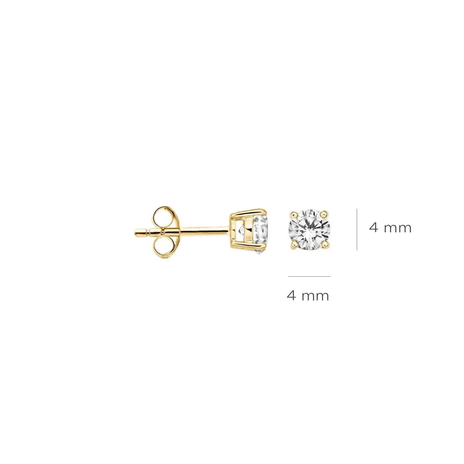 Blush - Boucles d'oreilles - Or Jaune 14k, Zircon (7127YZI)