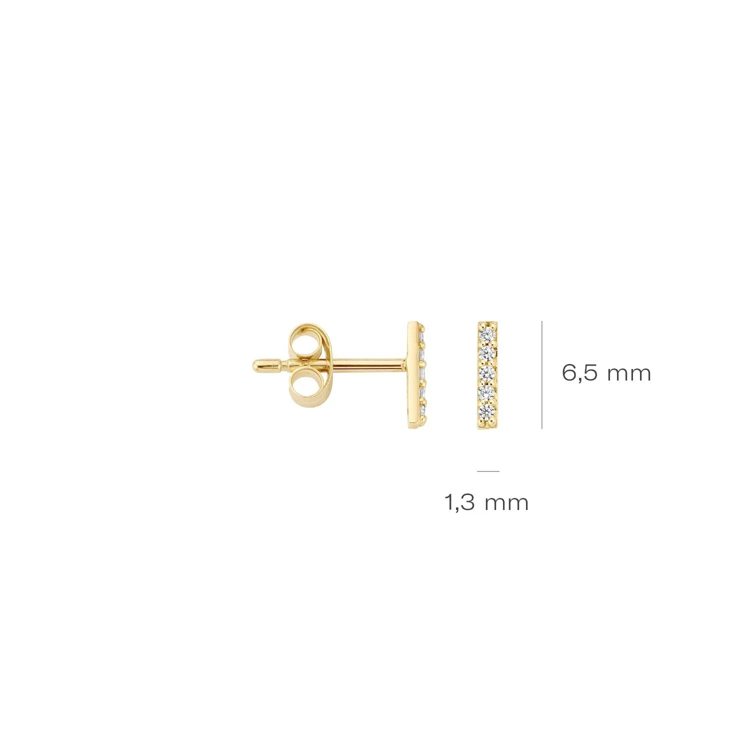Blush - Boucles d'oreilles - Or Jaune 14k, Zircon (7196YZI)