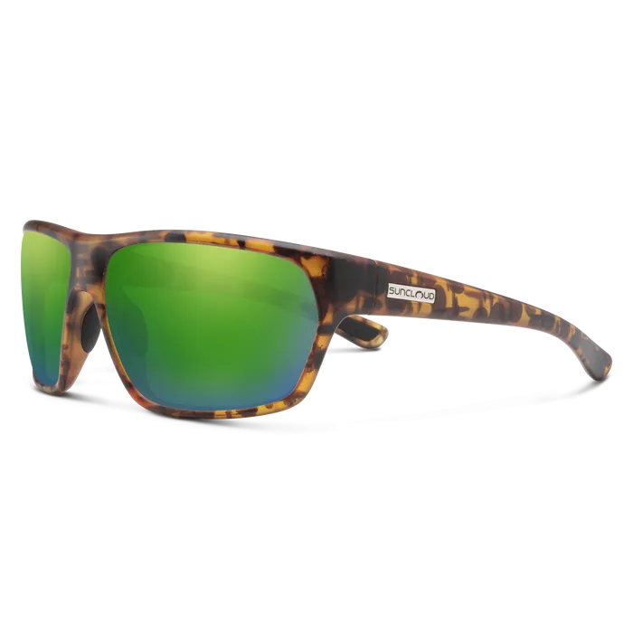 Boone - Matte Tortoise   Polarized Green Mirror Lens