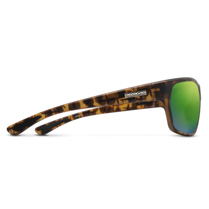 Boone - Matte Tortoise   Polarized Green Mirror Lens
