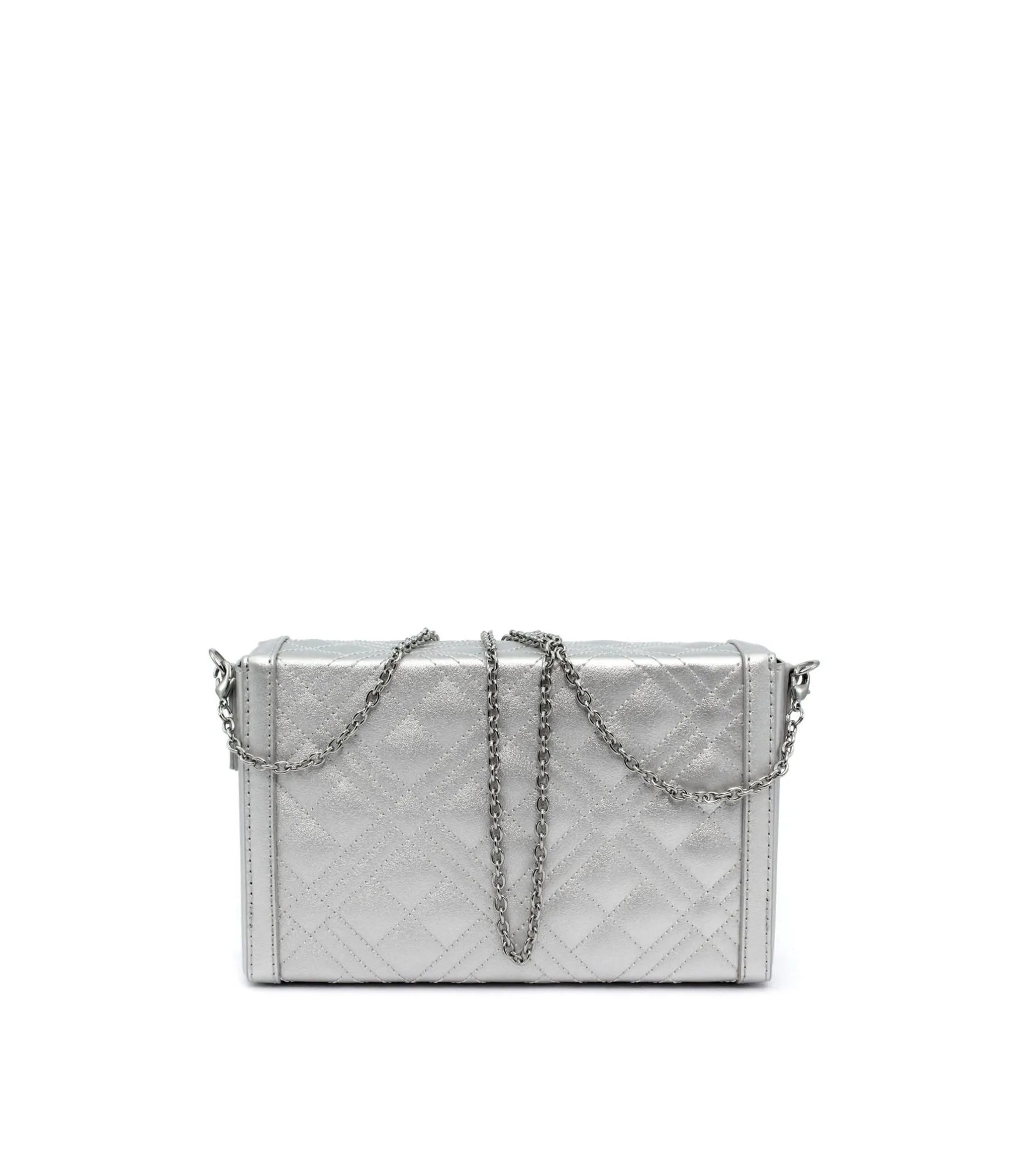 Borsa Quilted Nappa Pu - Argento