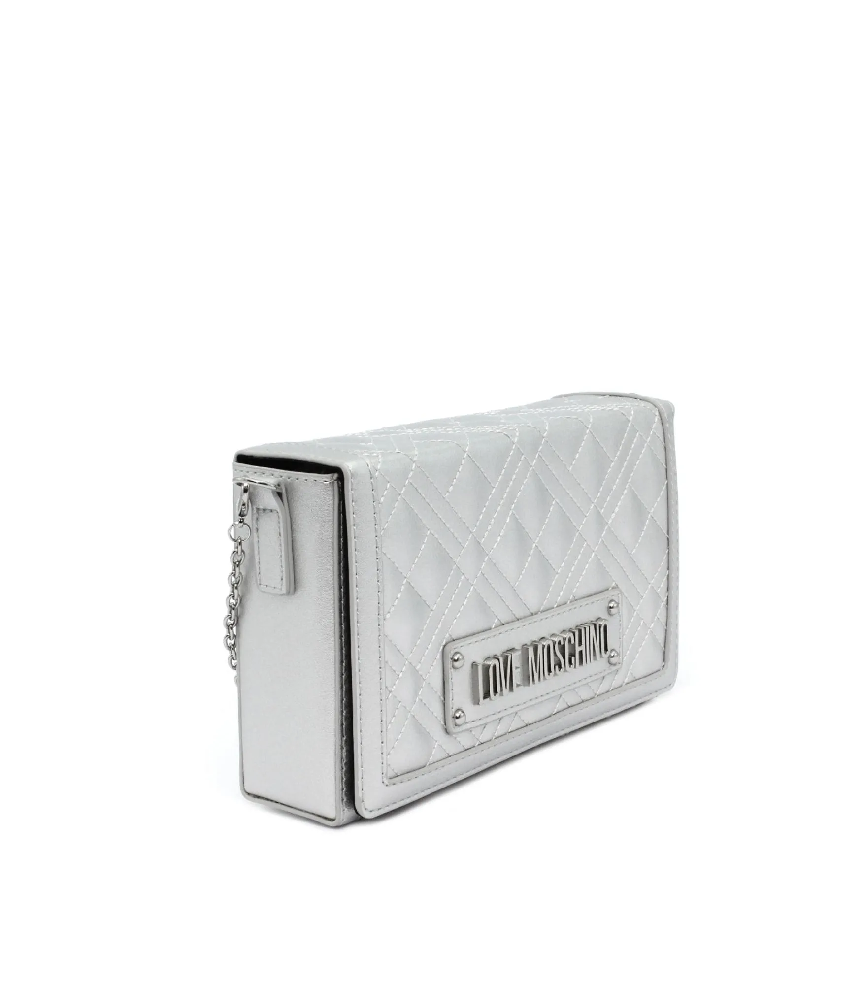 Borsa Quilted Nappa Pu - Argento