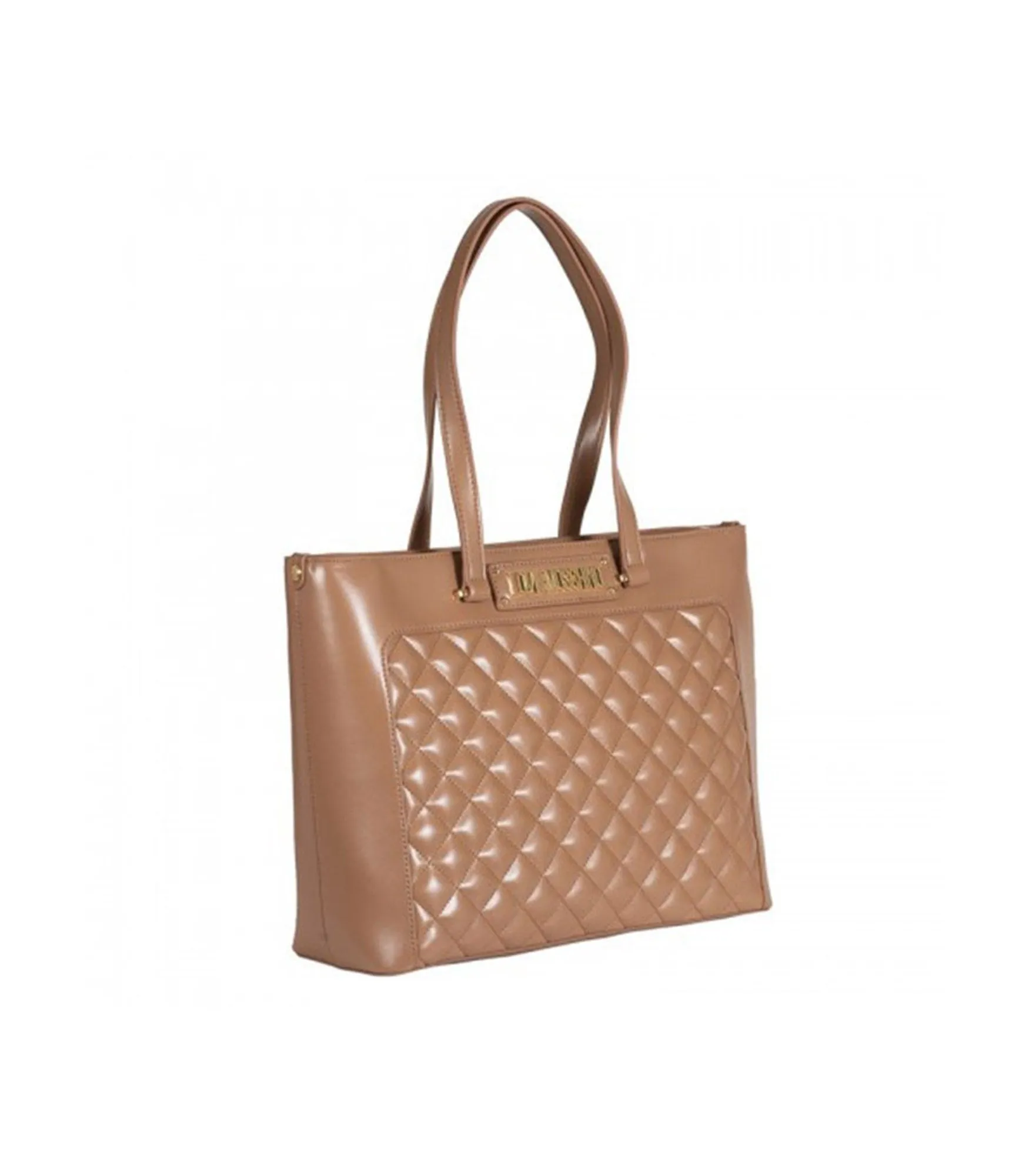 Borsa Quilted Nappa Pu - Cammello