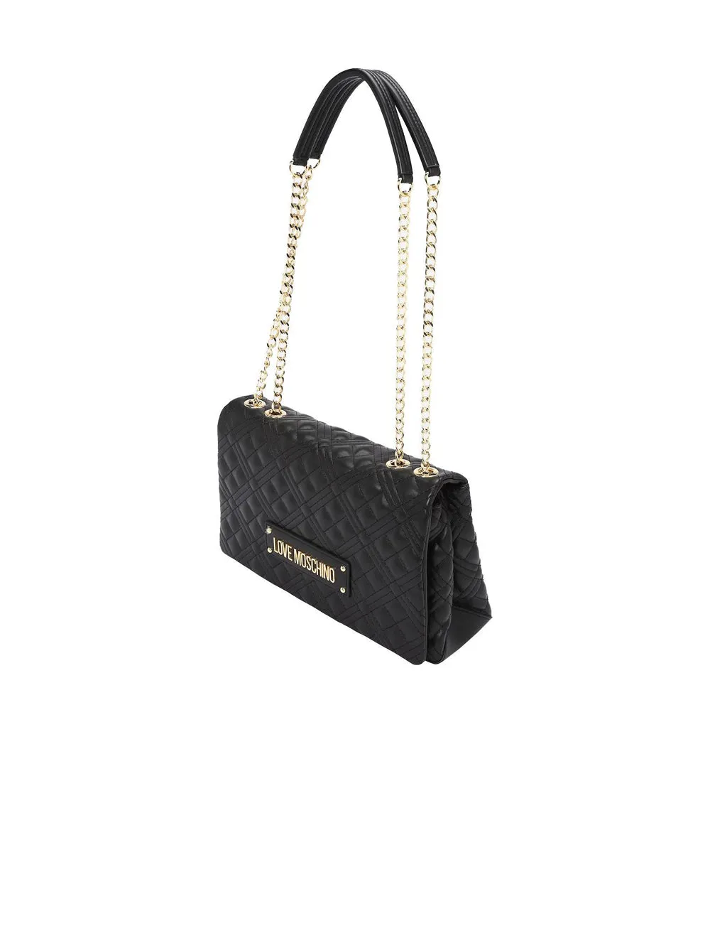Borsa Quilted Pu - Nero Galv. Oro