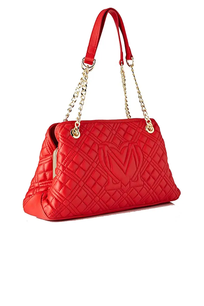 Borsa Quilted Pu - Rosso