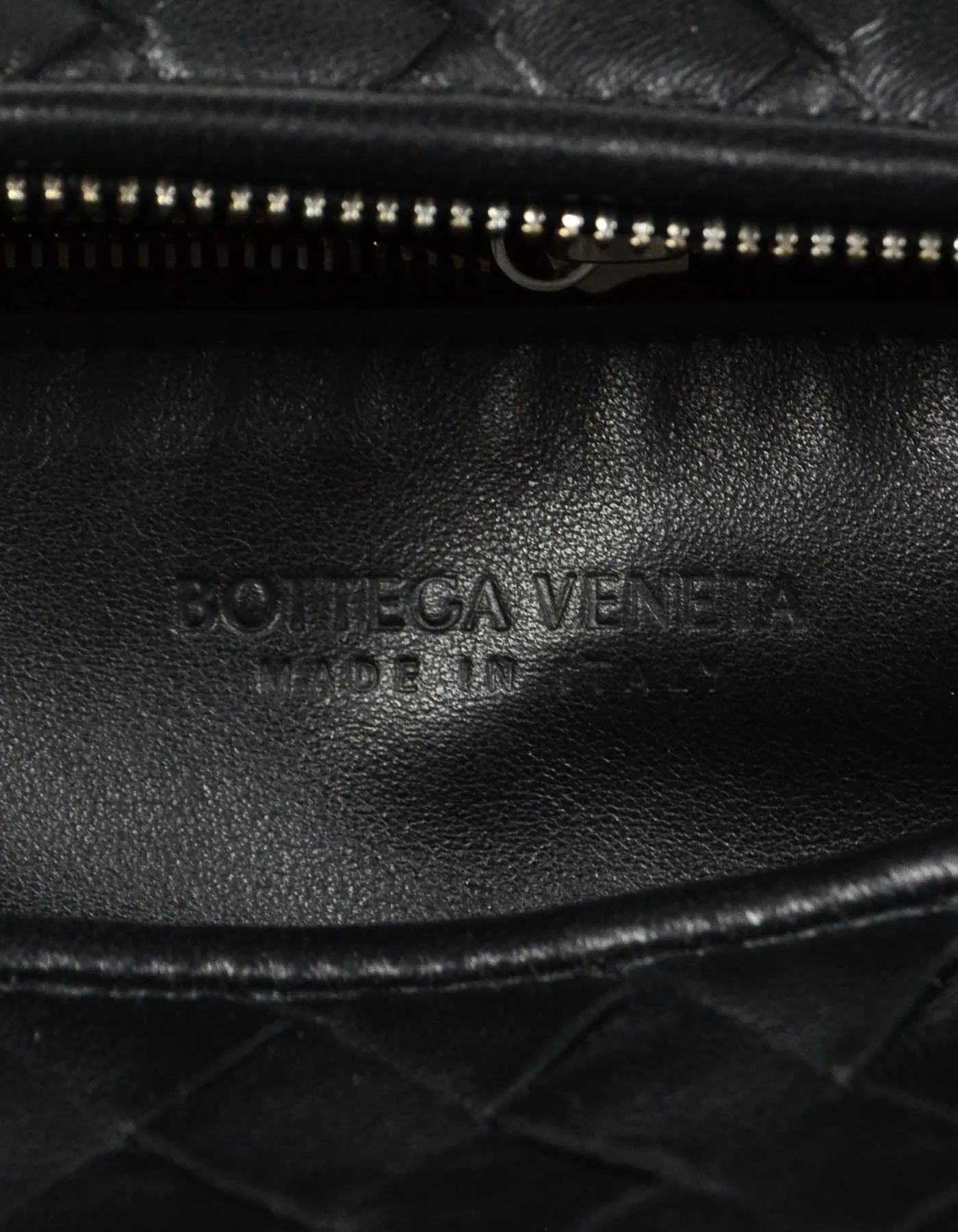 Bottega Veneta Black Leather Small Jodie Hobo Bag