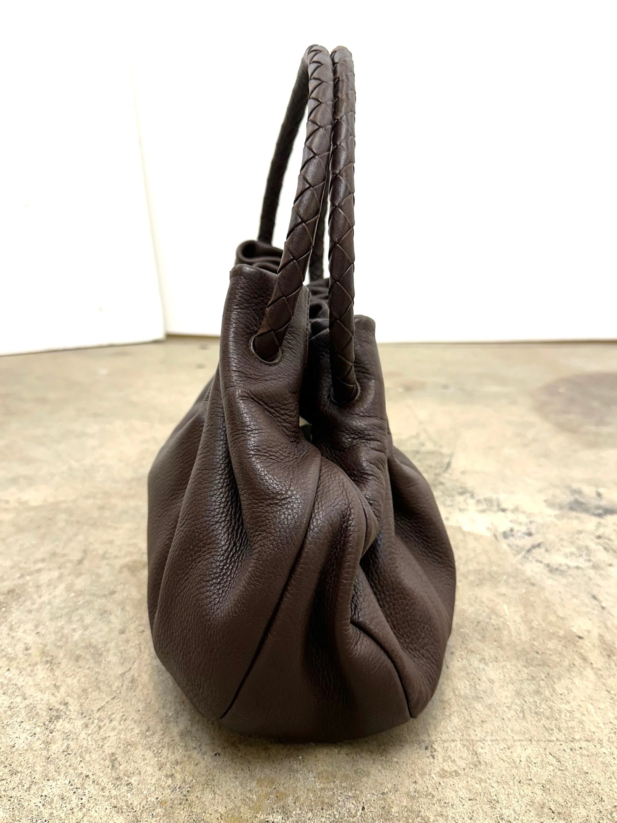 Bottega Veneta Ebano Cervo Intrecciato Hobo Bag