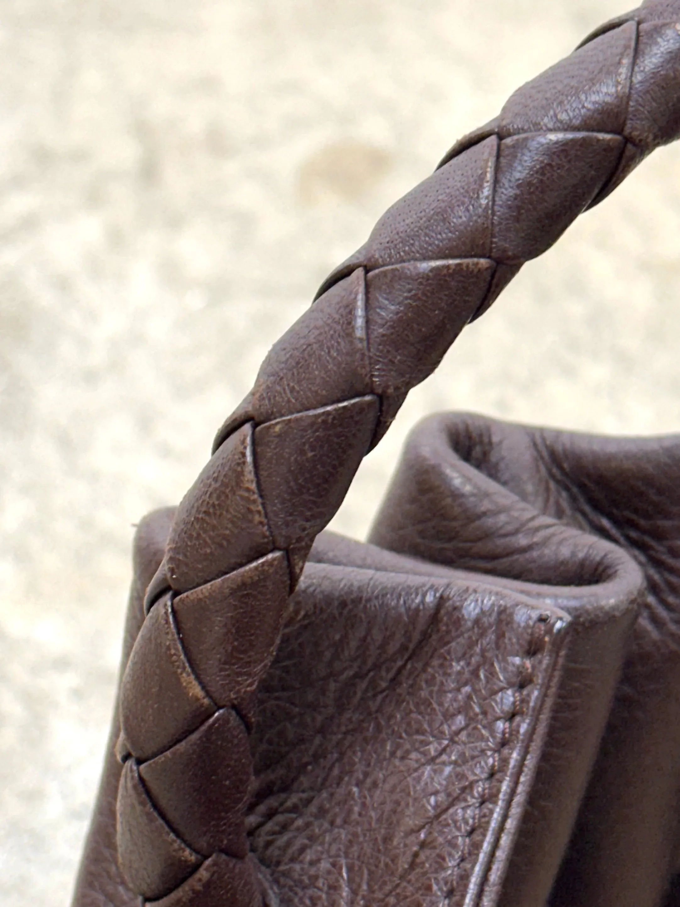 Bottega Veneta Ebano Cervo Intrecciato Hobo Bag