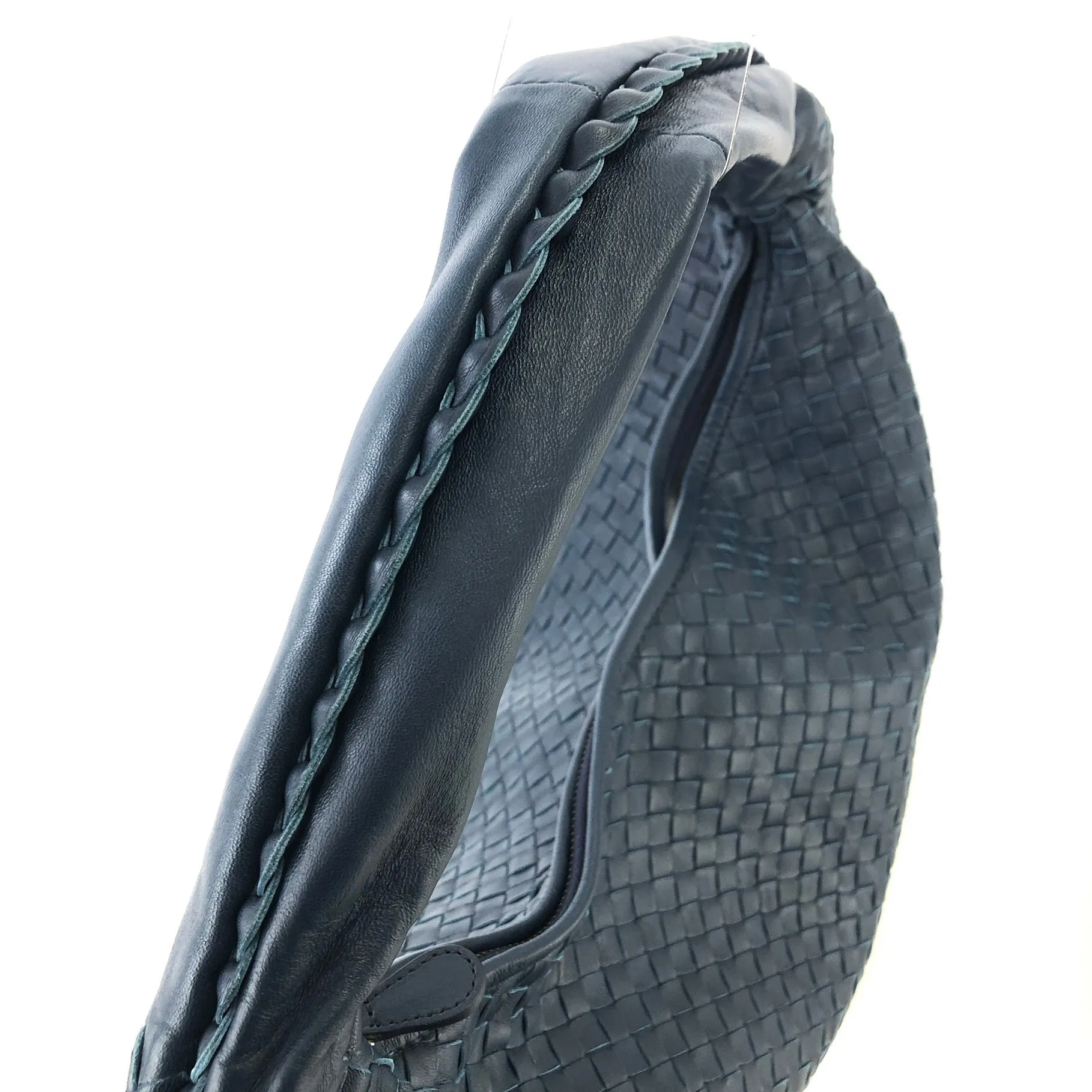 Bottega Veneta Intrecciato Leather Hobo bag Blue Vintage awvey7