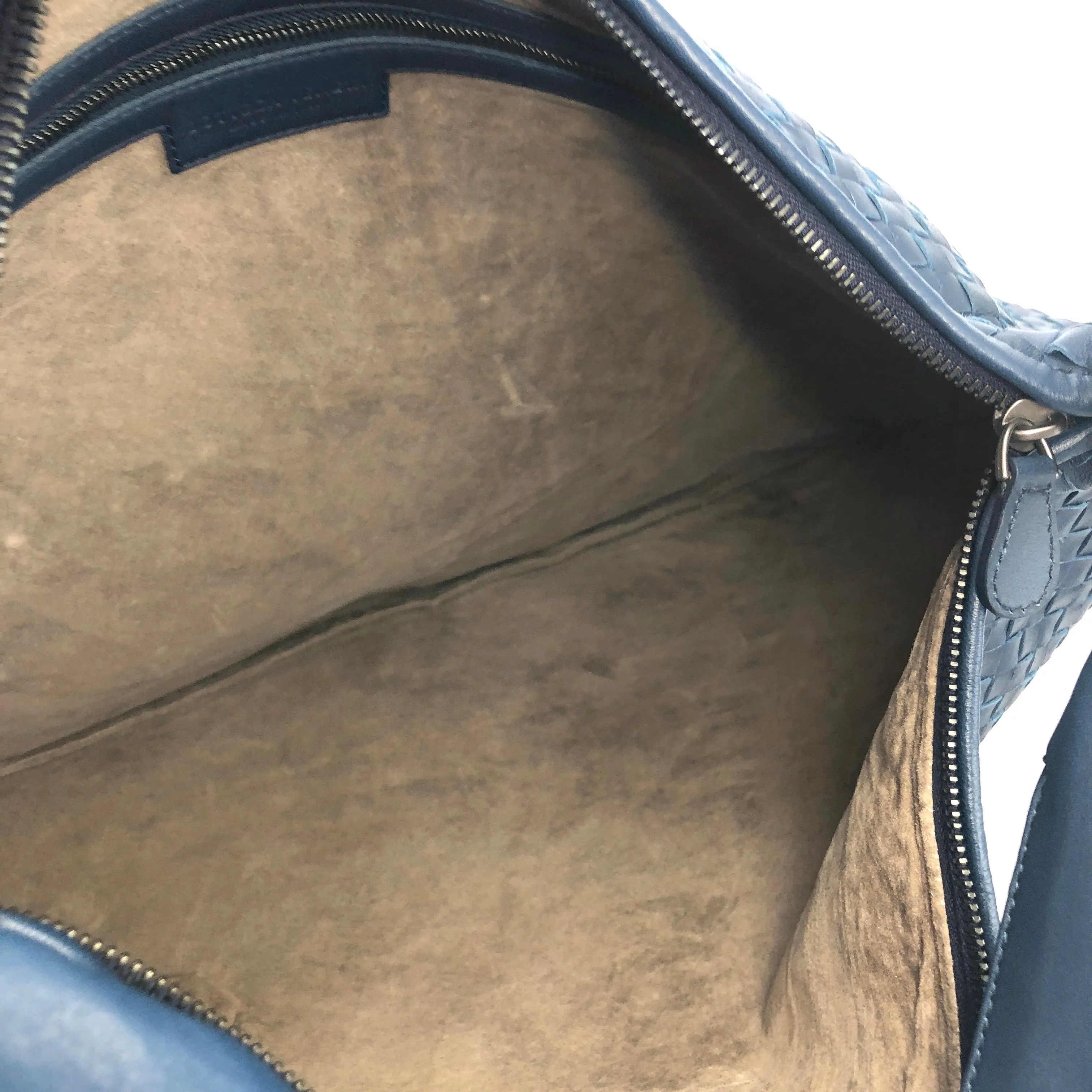 Bottega Veneta Intrecciato Leather Hobo bag Blue Vintage awvey7