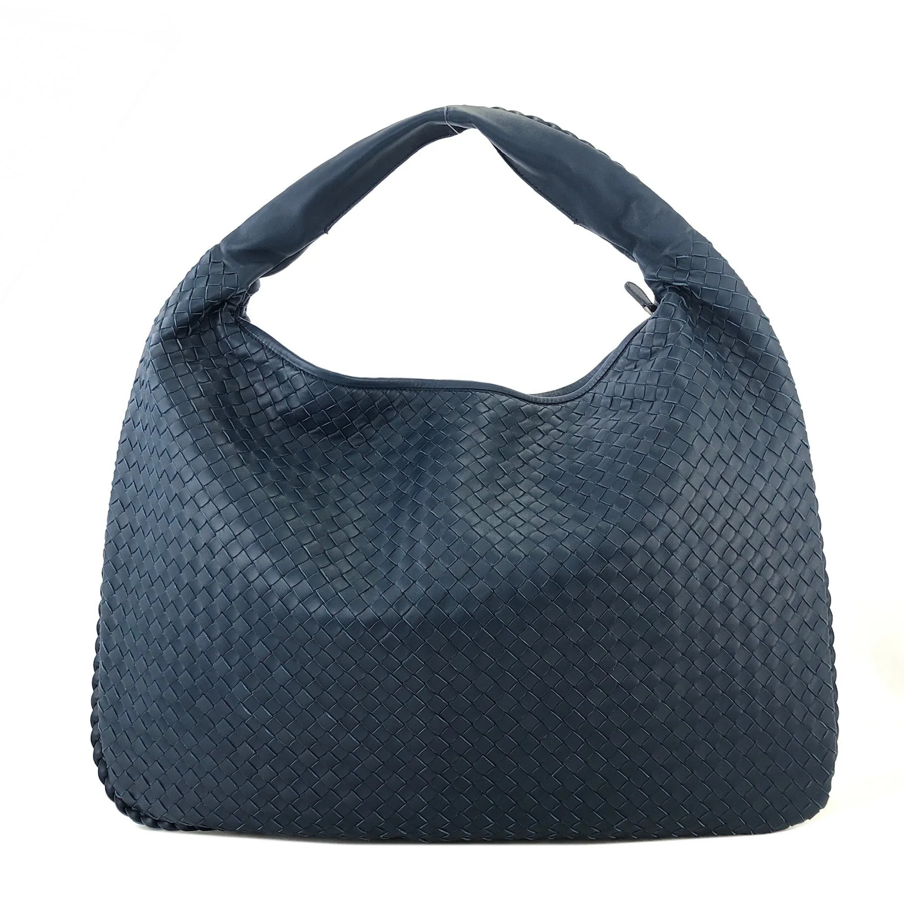 Bottega Veneta Intrecciato Leather Hobo bag Blue Vintage awvey7