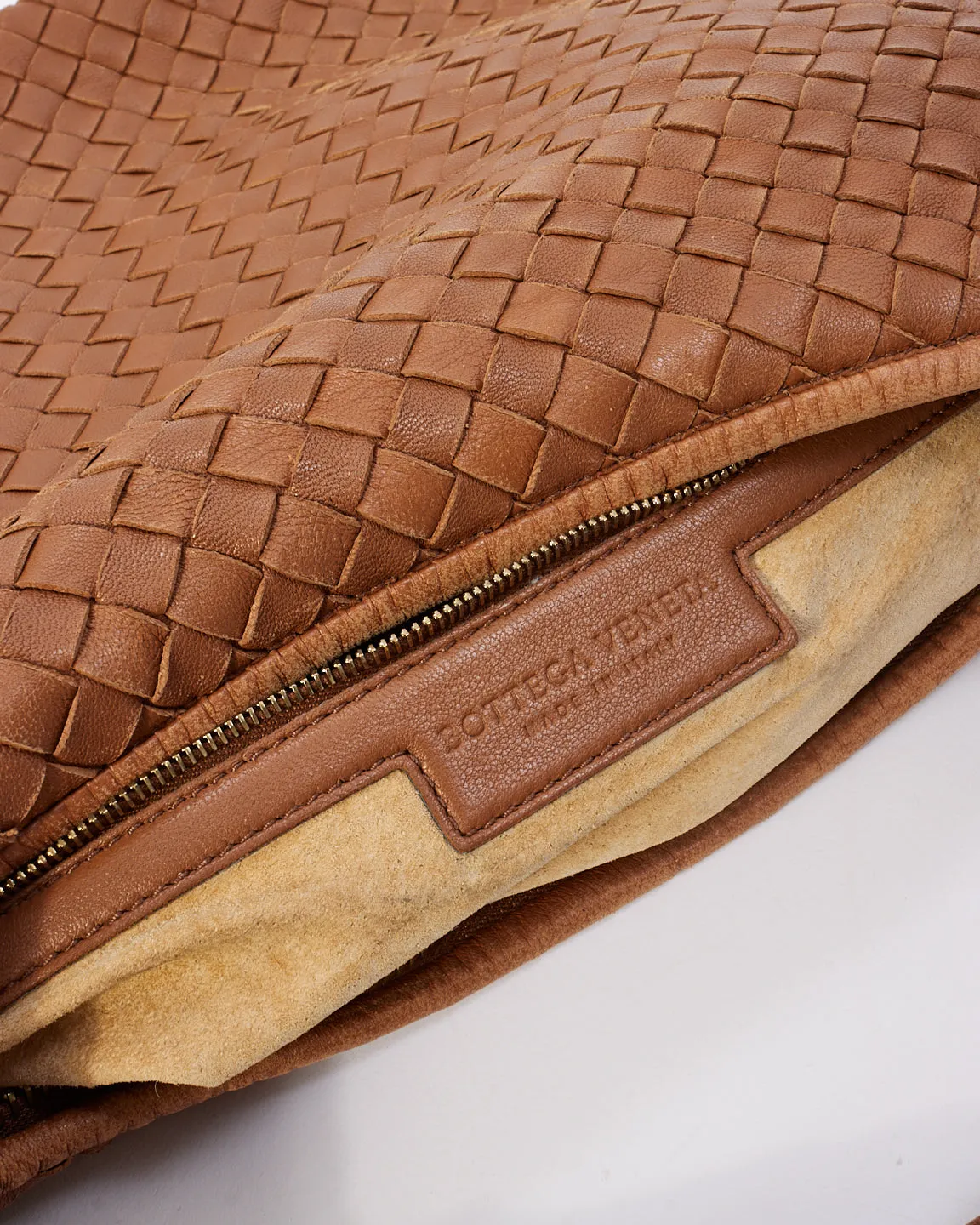 Bottega Vintage Beige Leather Intrecciato Hobo Bag