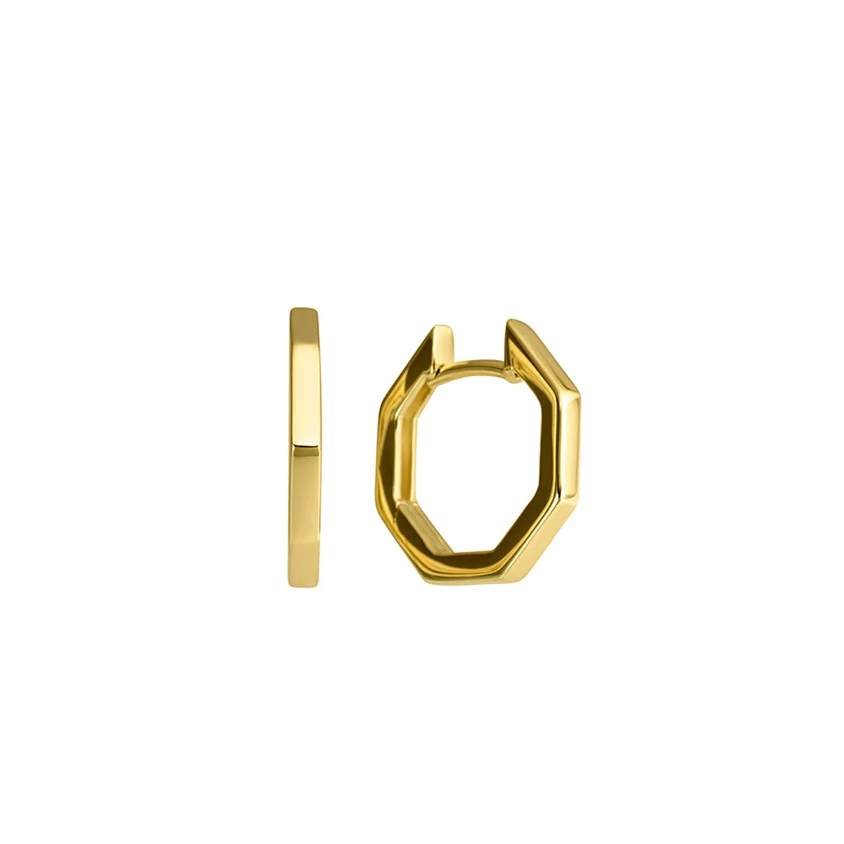 Boucles d'oreilles créoles - Or Jaune 18k 15mm (067203)