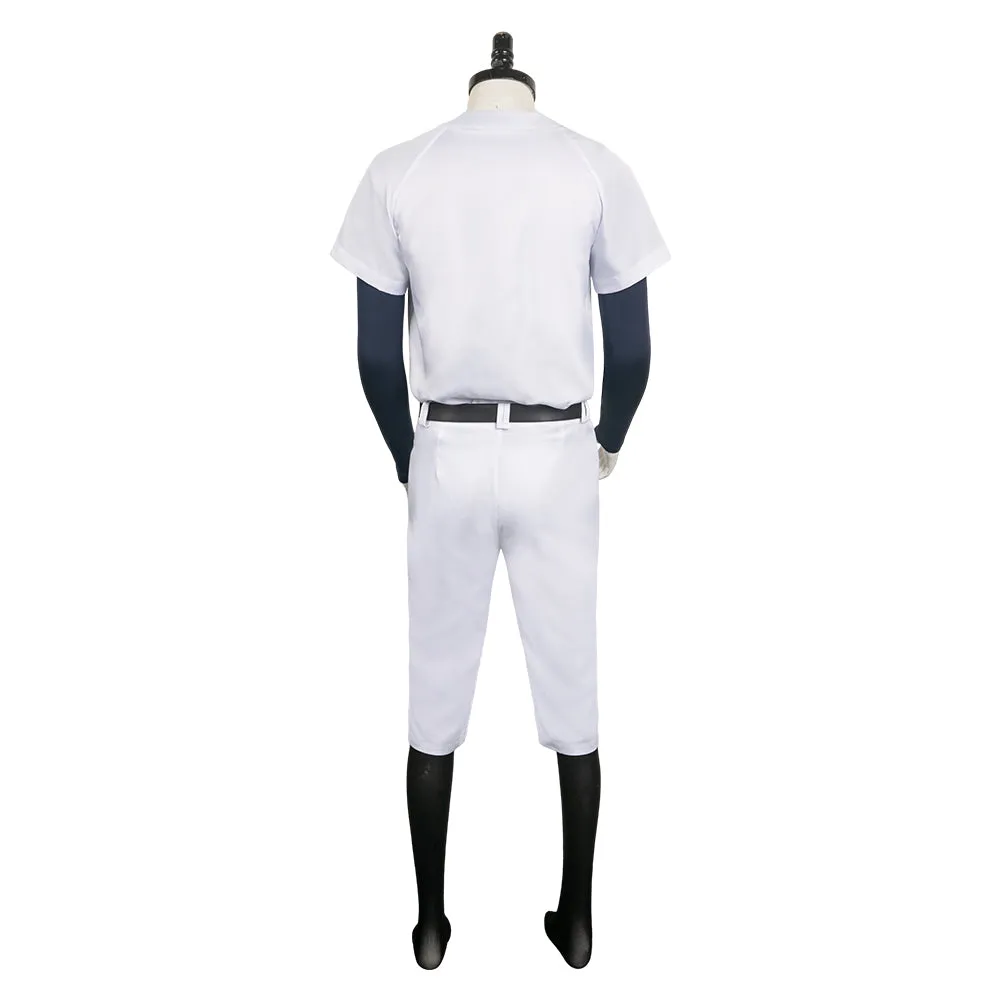 Boukyaku Battery White Baseball Uniforms Anime Cosplay Costume Outfits Halloween Carnival Suit