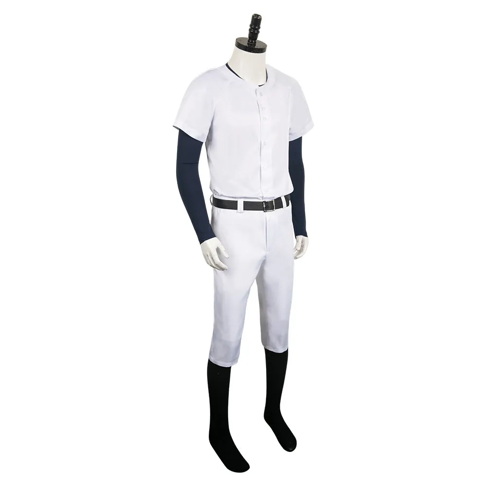 Boukyaku Battery White Baseball Uniforms Anime Cosplay Costume Outfits Halloween Carnival Suit