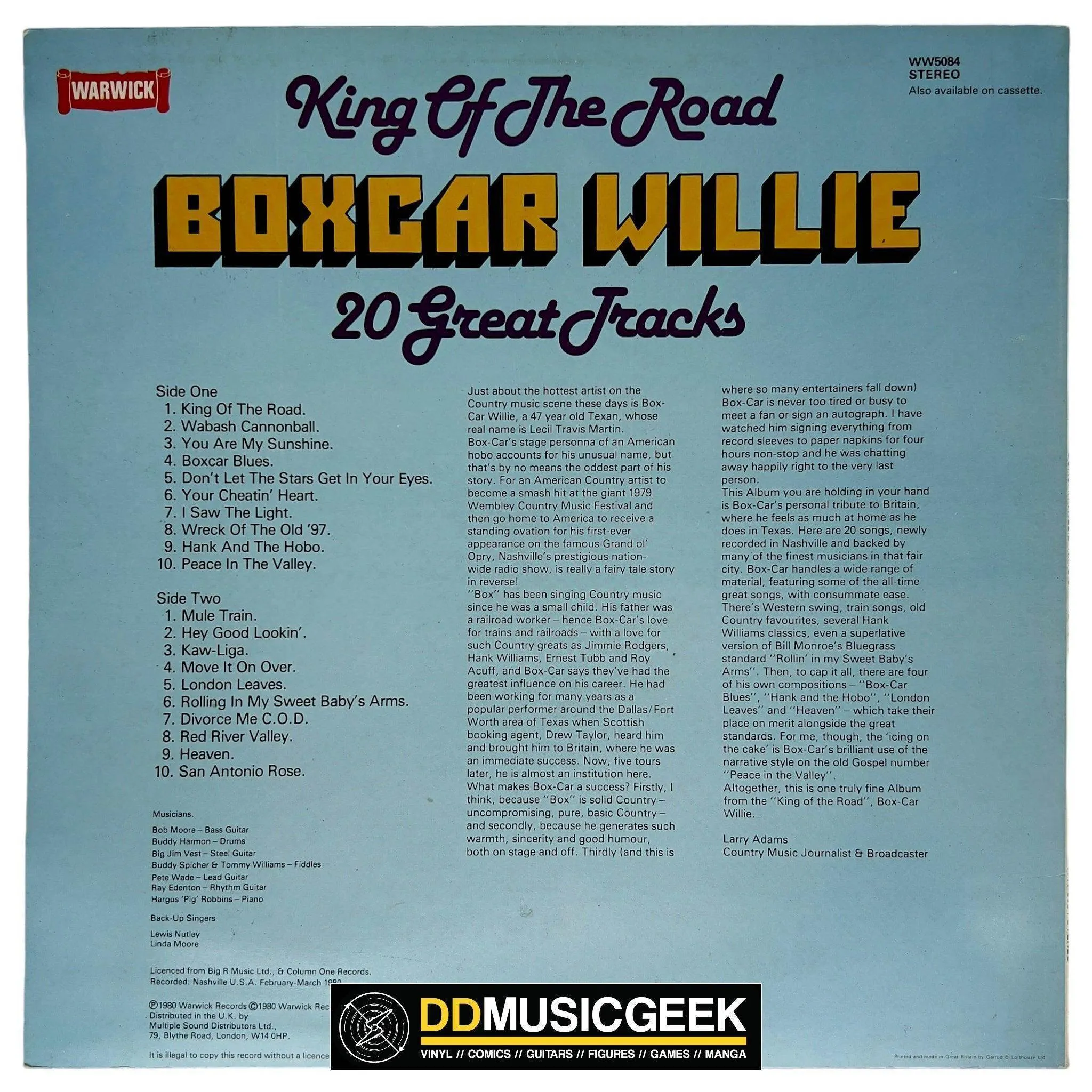 Boxcar Willie: King Of The Road - SIGNED [Preowned Vinyl] VG /VG