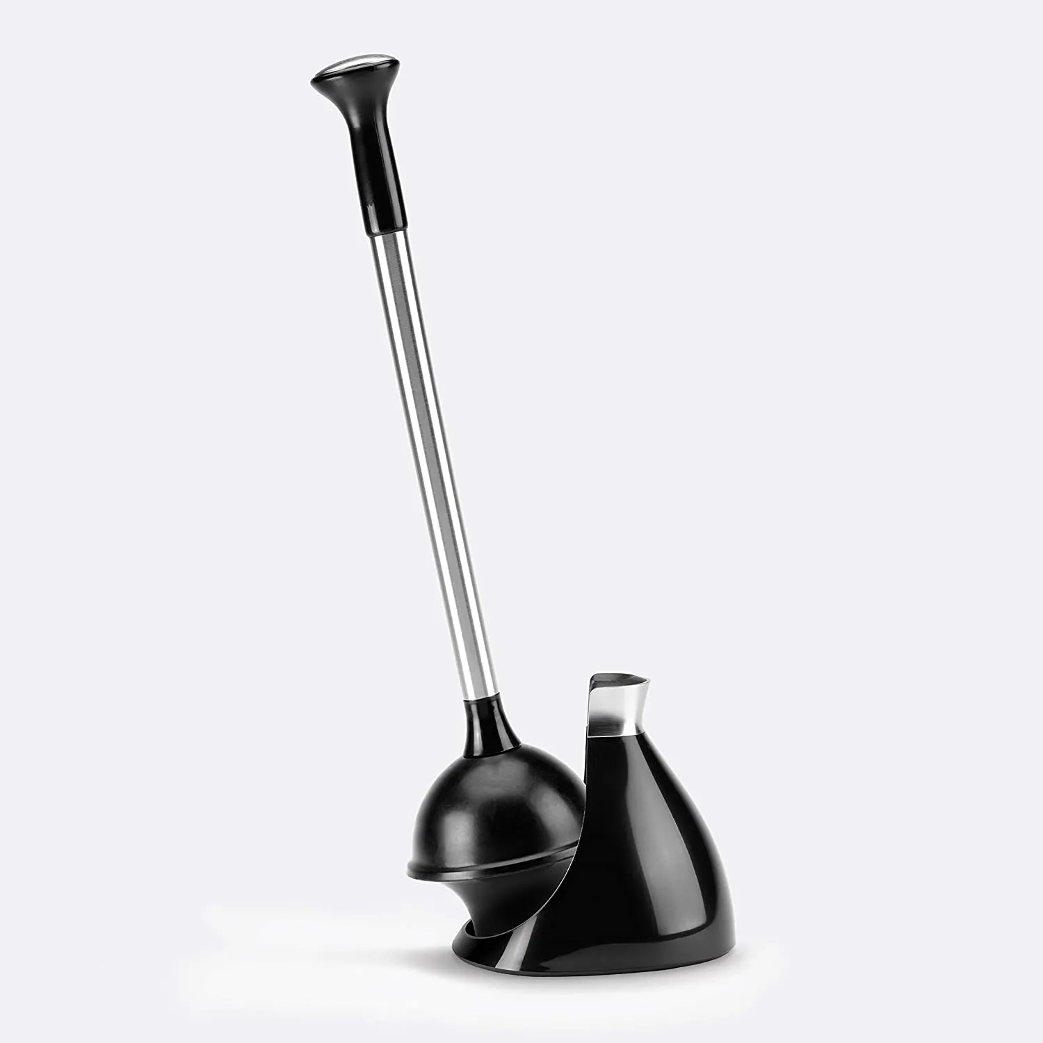 Brand new simplehuman Toilet Plunger and Caddy, Stainless Steel, Black! Retails $45 