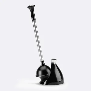 Brand new simplehuman Toilet Plunger and Caddy, Stainless Steel, Black! Retails $45 