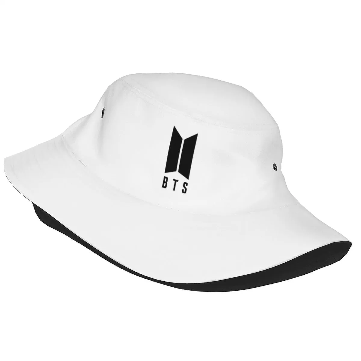 BTS logo Bucket Hat White