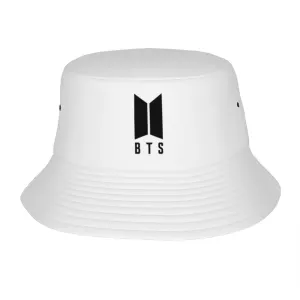 BTS logo Bucket Hat White