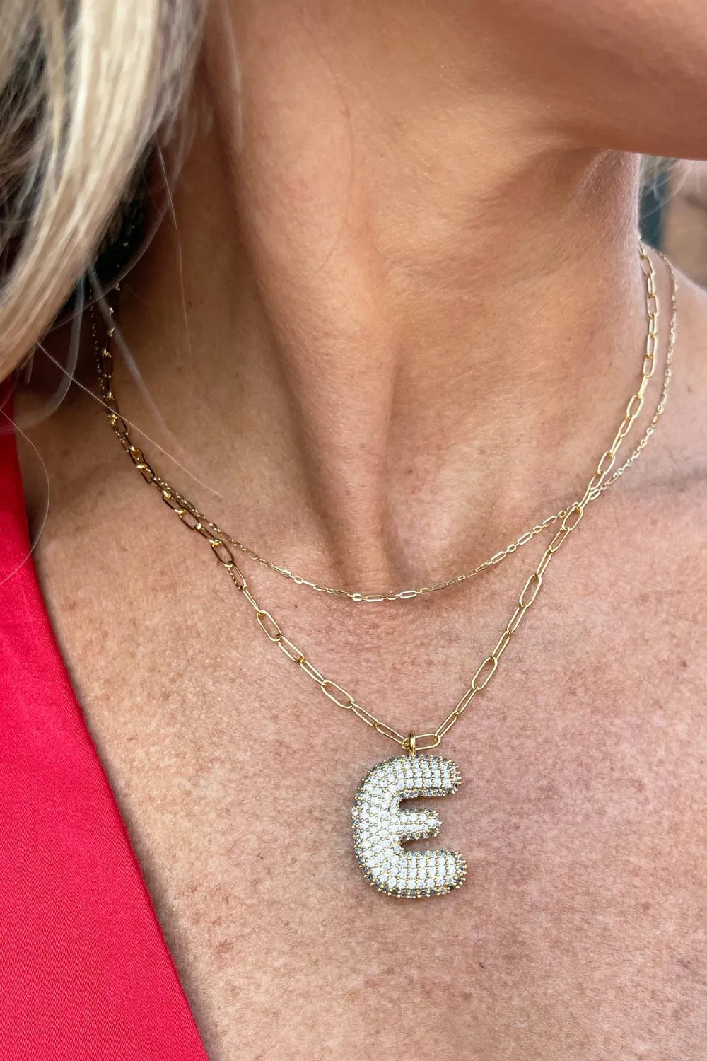 Bubble Initial Necklace