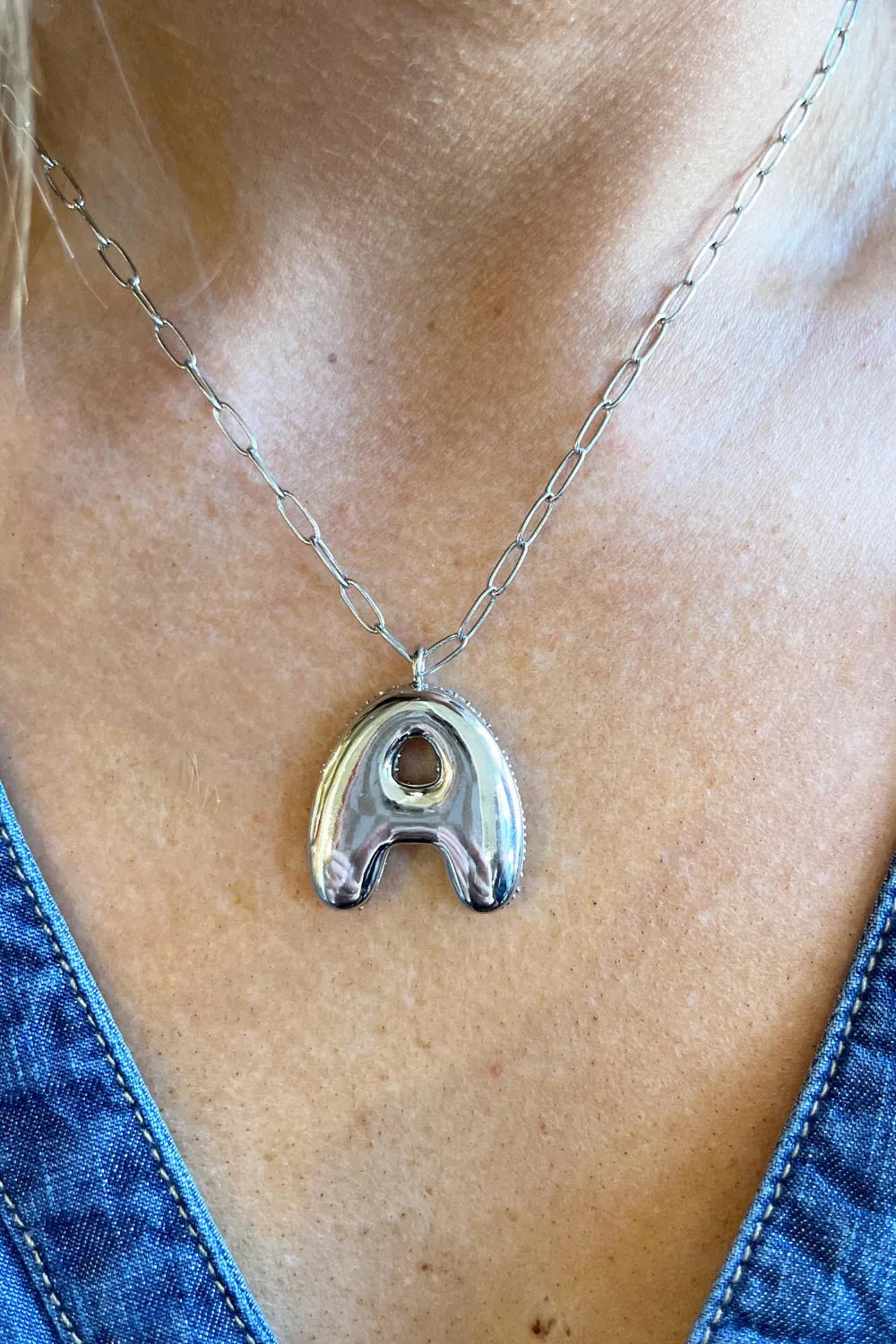 Bubble Initial Necklace