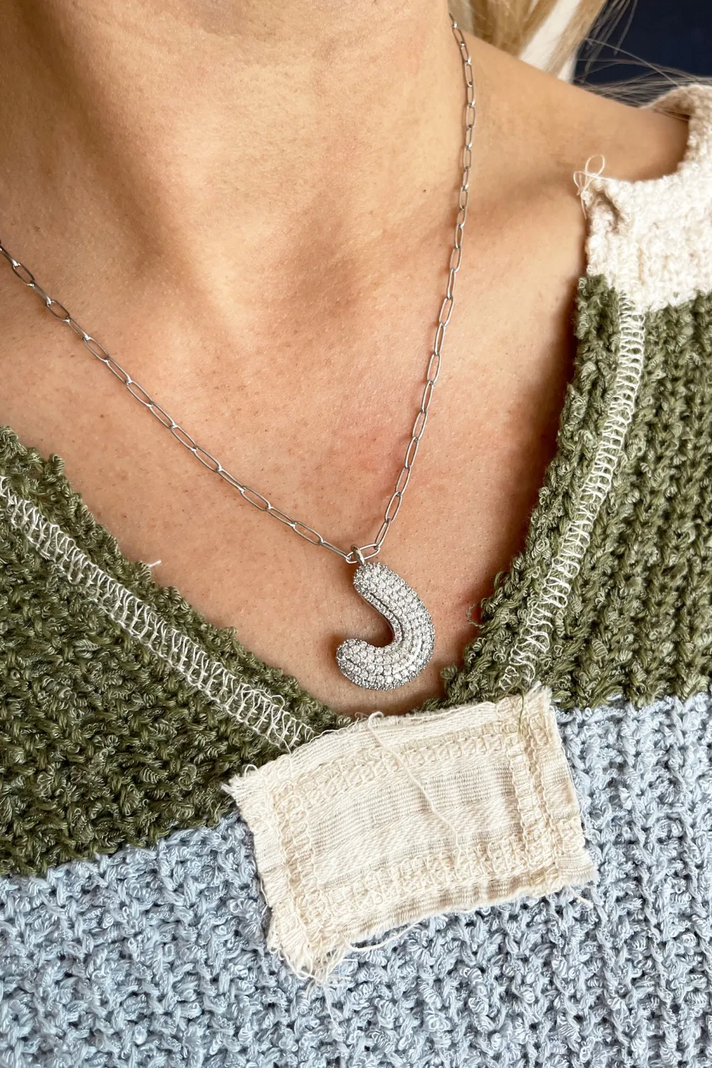 Bubble Initial Necklace