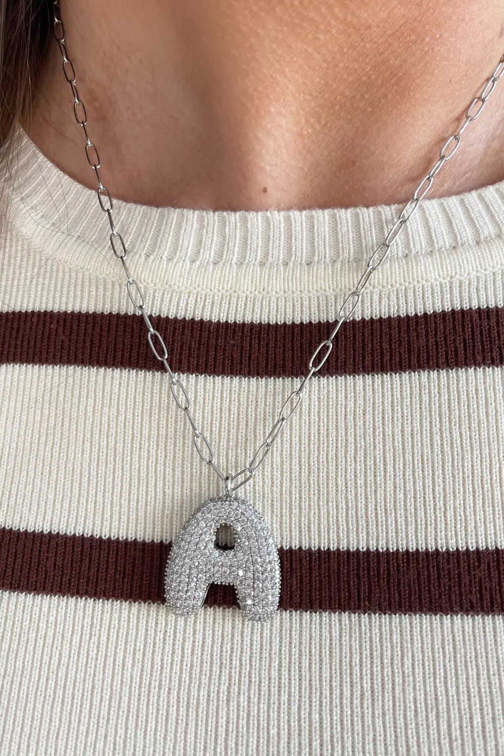 Bubble Initial Necklace