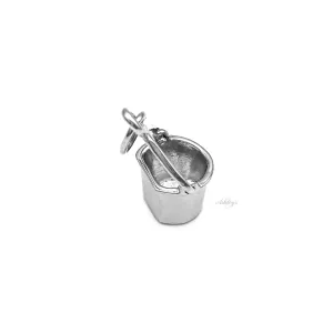 Bucket Charm, Sterling Silver