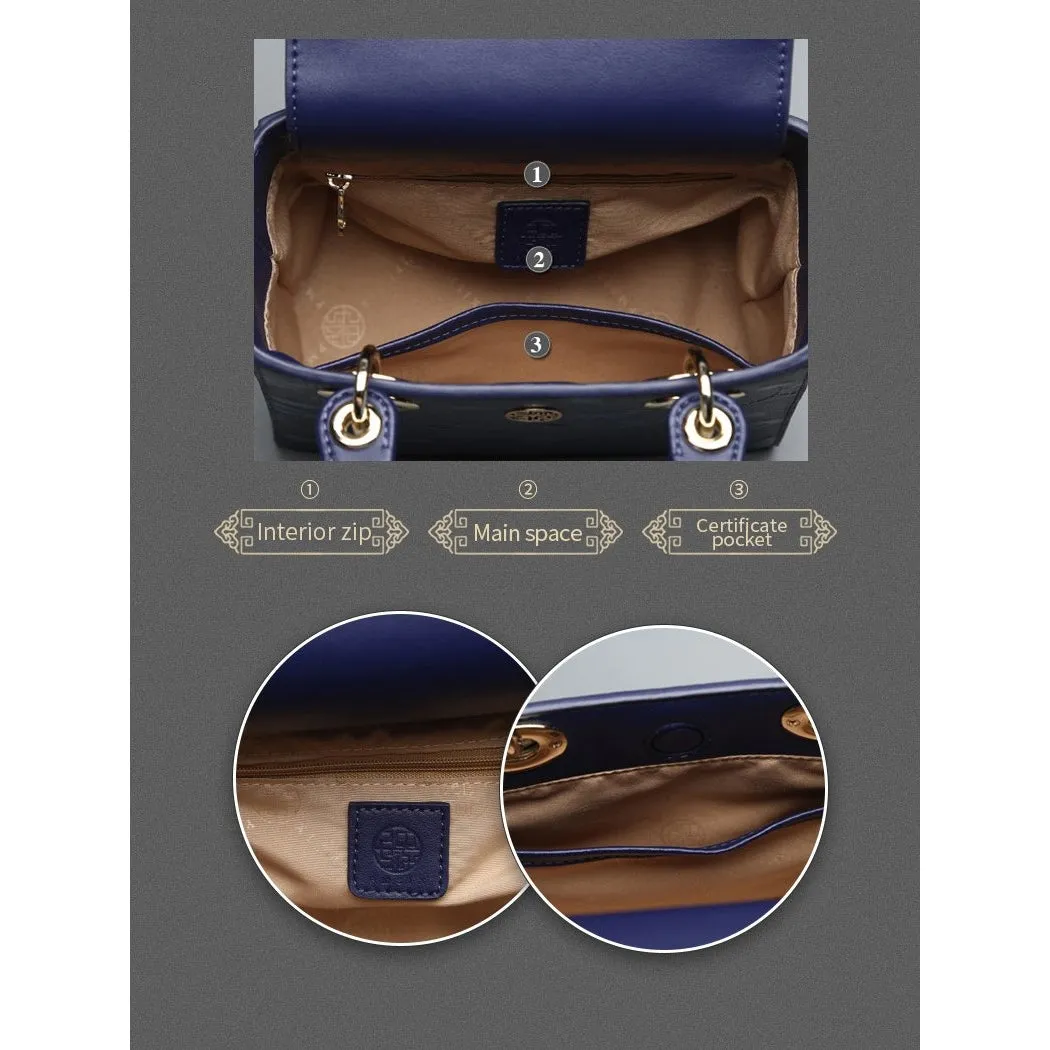 Bucket / Crossbody Bag  <br>Genuine-Leather