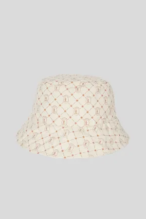 Bucket Hat Nylon Monogram - White Swan Almond