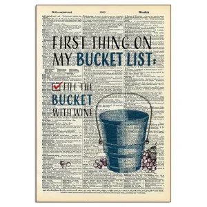 Bucket List Wood Sign