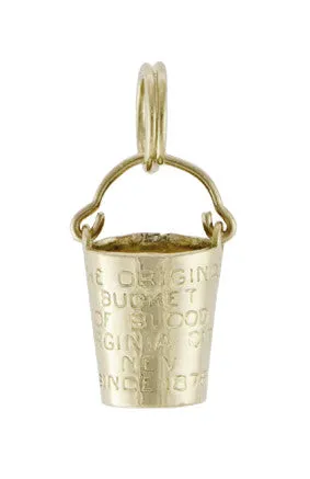 Bucket of Blood Charm in 14 Karat Gold - Virginia City Nevada Charm