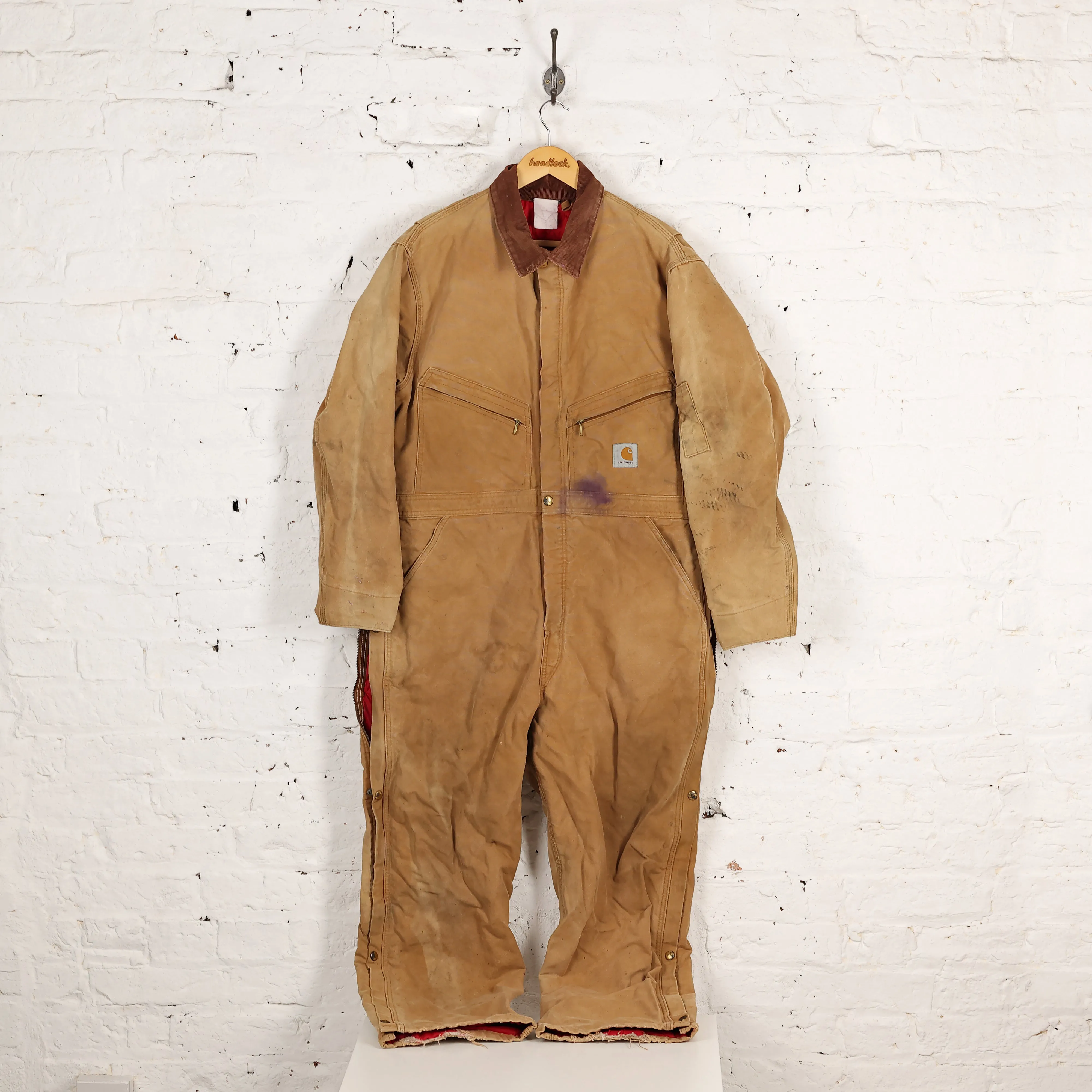 Carhartt Insulated Work Boiler Suit Overall - Beige -XL