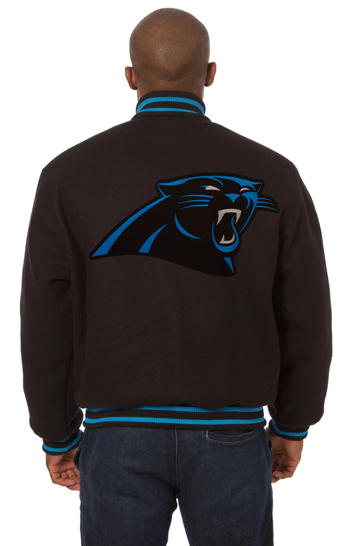Carolina Panthers Embroidered Wool Jacket