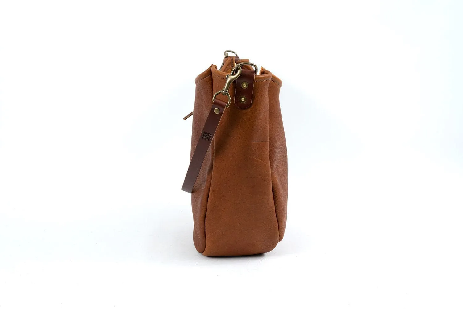 CELESTE LEATHER HOBO BAG - MEDIUM - OLIVE