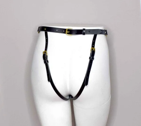 Celine High Cut Leather Bikini