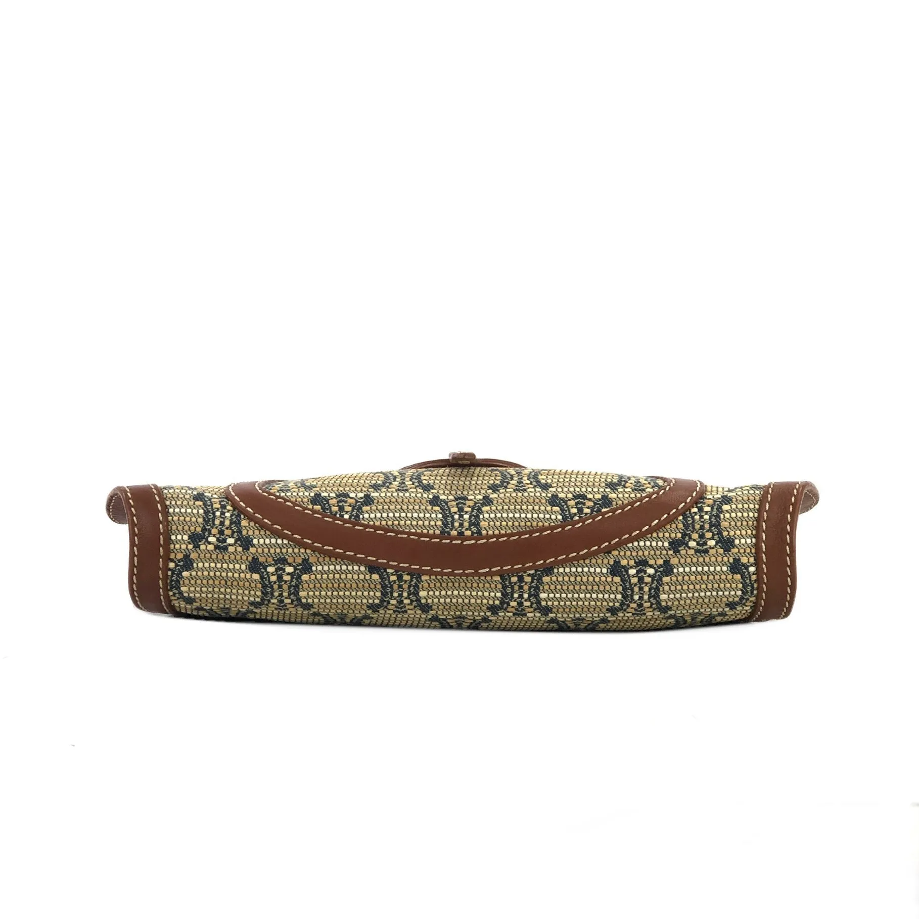 CELINE Triomphe pattern Hobobag Handbag Beige Vintage Old CELINE gctpmy